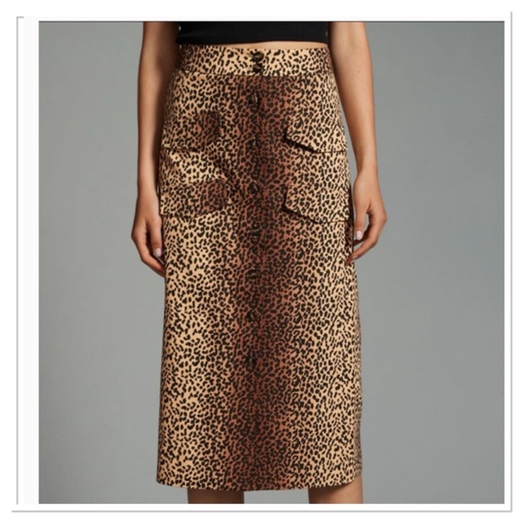 NWT Mare Mare x Anthropologie Midi Utility Skirt Medium - Picture 2 of 15